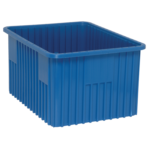 Contenants Divider Box, Plastique, 22,5" la x 17,5" p x 12" h, Bleu D. Morneault & Fils
