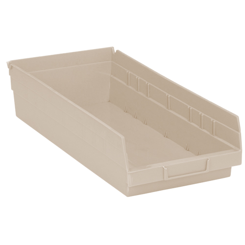 Economy Shelf Bin, 8-3/8" W x 4" H x 17-7/8" D, Ivory D. Morneault & Fils
