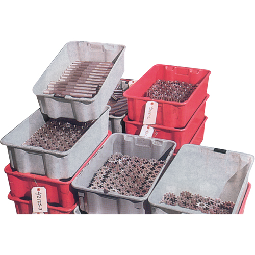 Contenants Stack-N-Nest de Plexton, 19,9" la x 27,5" p x 14" h, Rouge D. Morneault & Fils