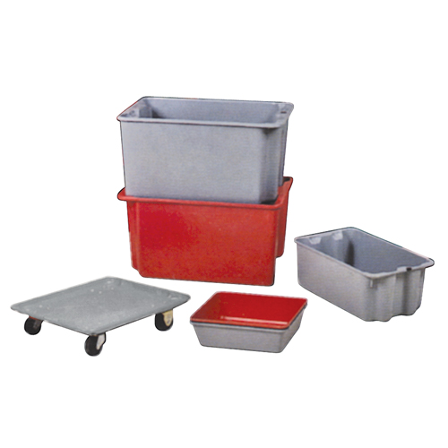 Contenants Stack-N-Nest de Plexton, 19,9" la x 27,5" p x 14" h, Rouge D. Morneault & Fils