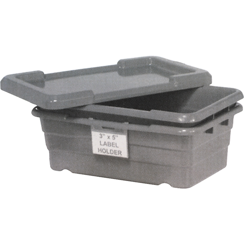 Bacs empilables en crois&eacute;, 16" la x  p x 8,5" h, Gris D. Morneault & Fils