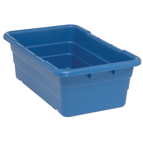 Bacs empilables en crois&eacute;, 16" la x  p x 8,5" h, Bleu D. Morneault & Fils