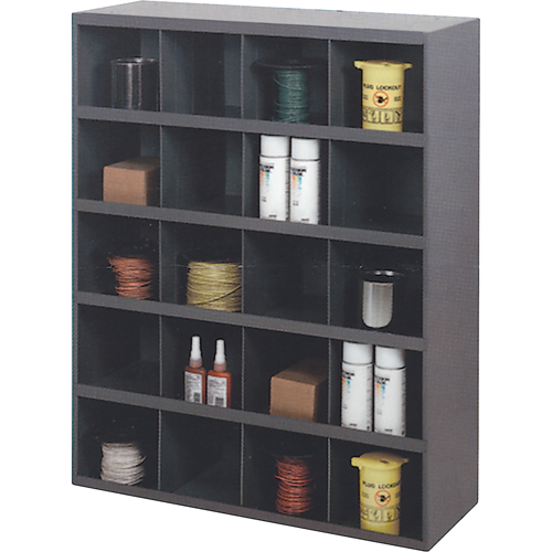 Armoires pour bacs de rangement, Acier, 20 tiroirs, 33-3/4" x 12" x 42", Gris D. Morneault & Fils