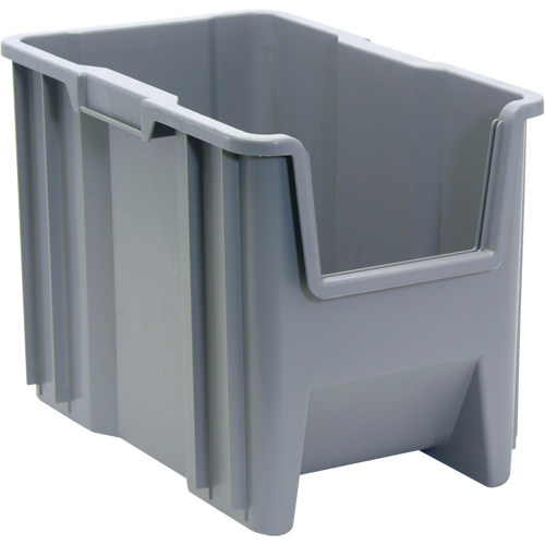 Giant Stacking Containers, 10-7/8" W x 12-1/2" H x 17-1/2" D, Grey D. Morneault & Fils