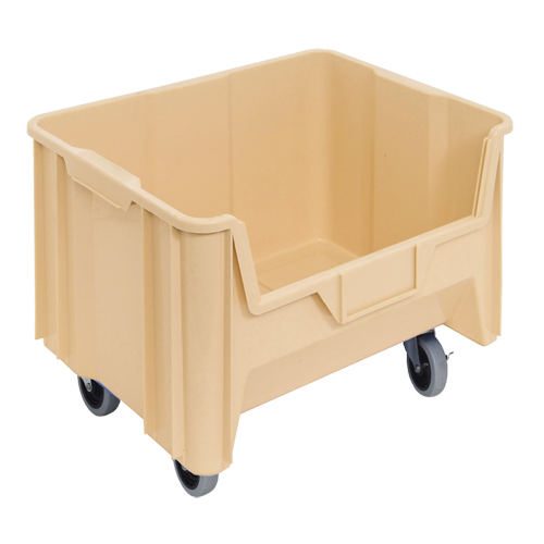 Bac g&eacute;ant mobile empilable, 12-7/16" ha x 19-7/8" la x 15-1/4" p, Capacit&eacute; de 250 lb, Ivoire D. Morneault & Fils