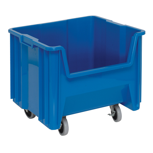 Bac g&eacute;ant mobile empilable, 12-1/2" ha x 16-1/2" la x 17-1/2" p, Capacit&eacute; de 250 lb, Bleu D. Morneault & Fils