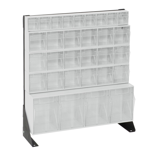 Tip-Out Bins Stand, 23-5/8" W x 8" D x 28" H, 31 Drawers D. Morneault & Fils