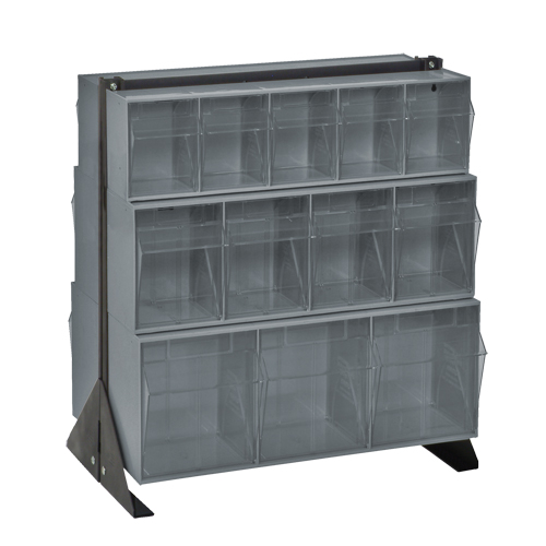 Tip-Out Bins Stand, 23-5/8" W x 16" D x 28" H, 24 Drawers D. Morneault & Fils
