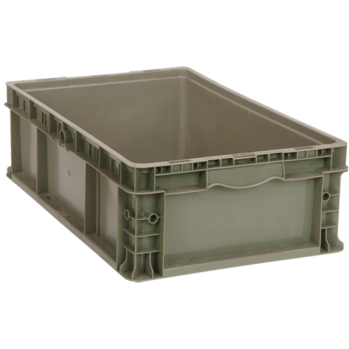 Stacking Container, 15" W x 15" D x 9.5" H, Grey D. Morneault & Fils