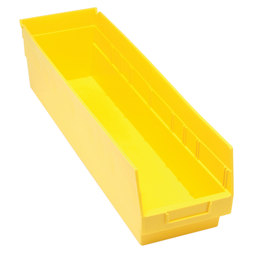 Bacs en plastique pour &eacute;tag&egrave;res Store More, 6-5/8" la x 6" H x 23-5/8" p, Jaune, Capacit&eacute; 90 lb D. Morneault & Fils