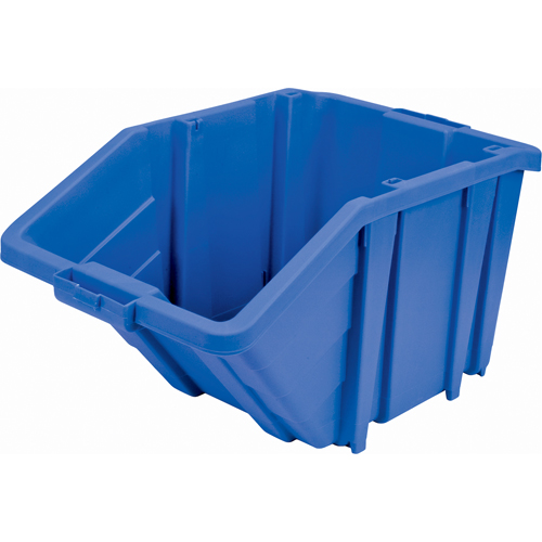 Jumbo Plastic Bin, 15-1/2" W x 13" H x 25" D, Blue, 200 lbs. Capacity D. Morneault & Fils