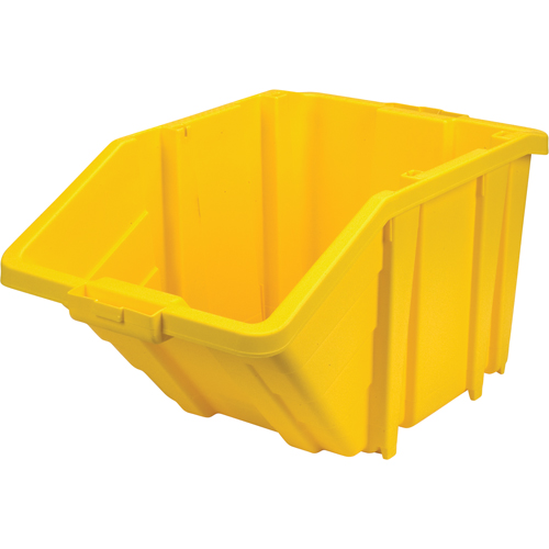 Bac g&eacute;ant en plastique, 15-1/2" la x 13" H x 25" p, Jaune, Capacit&eacute; 200 lb D. Morneault & Fils