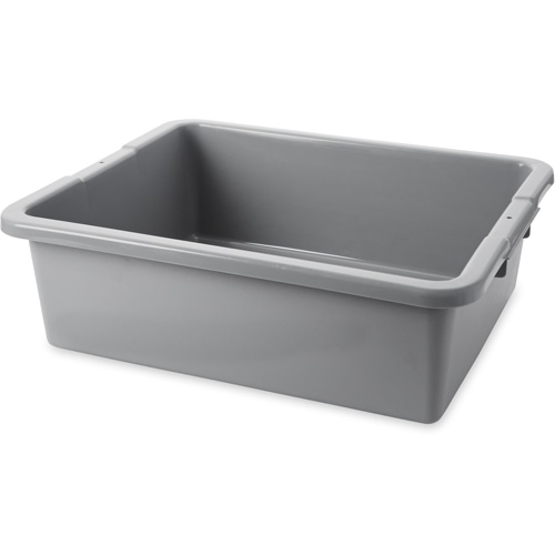 Undivided Bus/Utility Box, 7" H x 21.5" D x 17" L, Polyethylene, Grey D. Morneault & Fils