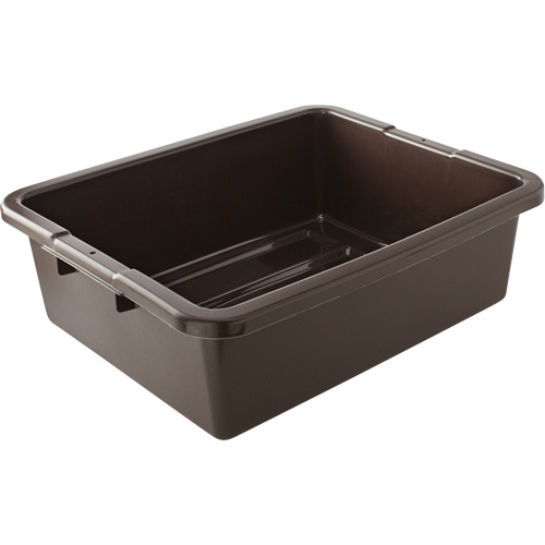 Undivided Bus/Utility Box, 7" H x 21.5" D x 17" L, Plastic, Brown D. Morneault & Fils