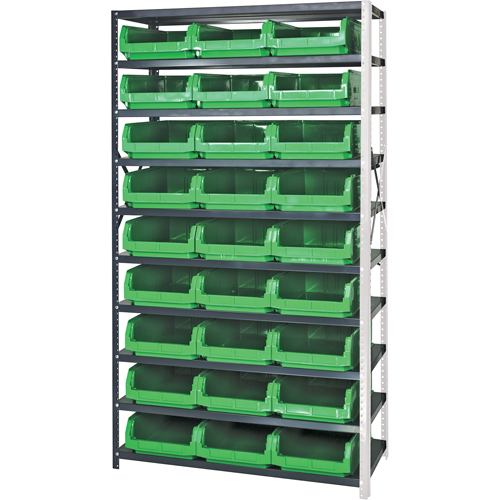 &eacute;l&eacute;ment de rayonnage avec bacs empilables, Acier, Bac Magnum, Capacit&eacute; 650 lb, 42" la x 76" h D. Morneault & Fils