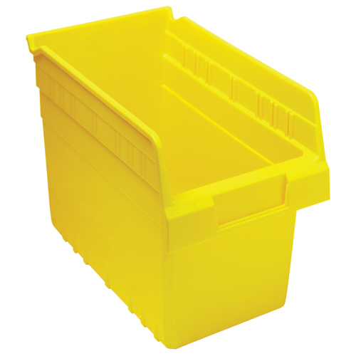 Store-Max Shelf Bins, 6-5/8" W x 8" H x 11-5/8" D, Yellow, 44 lbs. Capacity D. Morneault & Fils