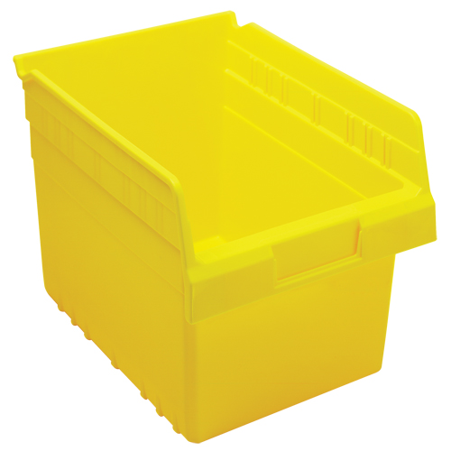 Store-Max Shelf Bins, 8-3/8" W x 8" H x 11-5/8" D, Yellow, 44 lbs. Capacity D. Morneault & Fils
