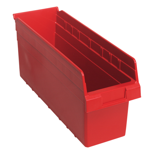 Bacs pour &eacute;tag&egrave;re Store-Max, 6-5/8" la x 8" H x 17-7/8" p, Rouge, Capacit&eacute; 56 lb D. Morneault & Fils