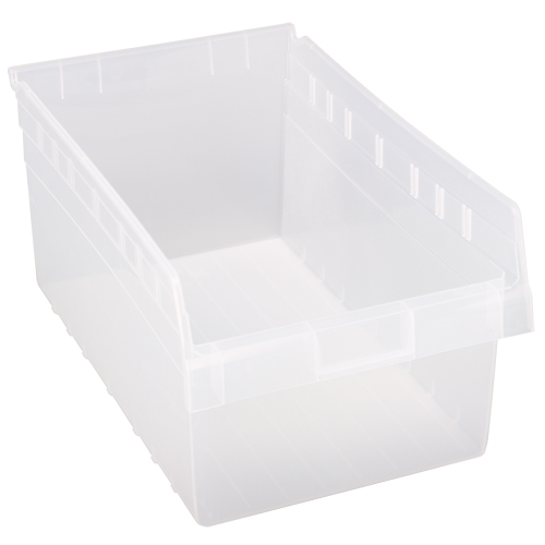 Bacs pour &eacute;tag&egrave;re Store-Max, 11-1/8" la x 8" H x 17-7/8" p, Transparent, Capacit&eacute; 56 lb D. Morneault & Fils