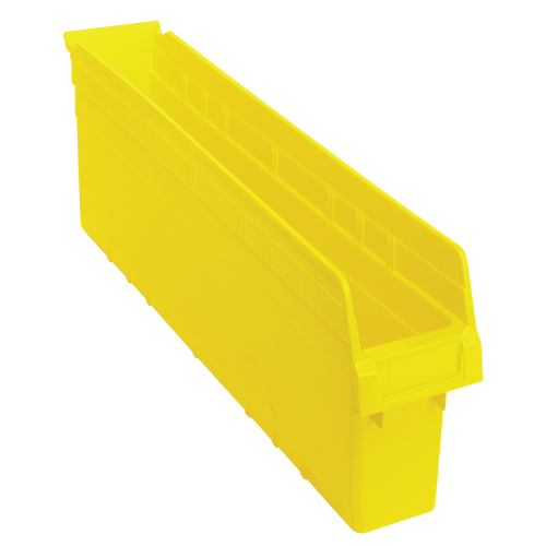 Store-Max Shelf Bins, 4-3/8" W x 8" H x 23-5/8" D, Yellow, 68 lbs. Capacity D. Morneault & Fils