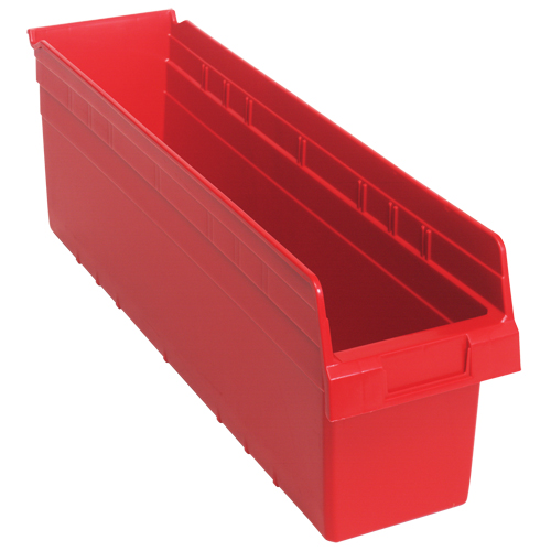 Bacs pour &eacute;tag&egrave;re Store-Max, 6-5/8" la x 8" H x 23-5/8" p, Rouge, Capacit&eacute; 68 lb D. Morneault & Fils