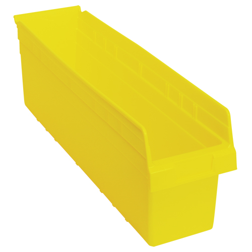 Store-Max Shelf Bins, 6-5/8" W x 8" H x 23-5/8" D, Yellow, 68 lbs. Capacity D. Morneault & Fils