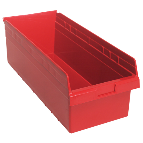 Bacs pour &eacute;tag&egrave;re Store-Max, 11-1/8" la x 8" H x 23-5/8" p, Rouge, Capacit&eacute; 68 lb D. Morneault & Fils