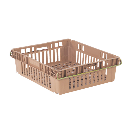 Contenant en plastique empilable Stack-N-Nest pour l'agriculture, 20,3" x 24" x 6,8", Beige D. Morneault & Fils