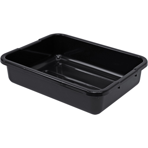 All-Purpose Ribbed-Bottom Storage Tub, 5" H x 15" D x 21" L, Plastic, Black D. Morneault & Fils
