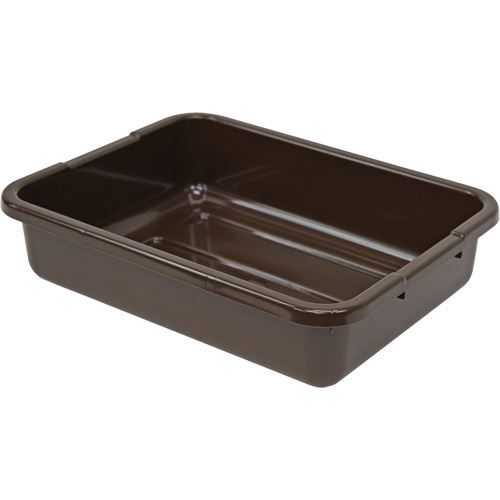 All-Purpose Ribbed-Bottom Storage Tub, 5" H x 15" D x 21" L, Plastic, Brown D. Morneault & Fils