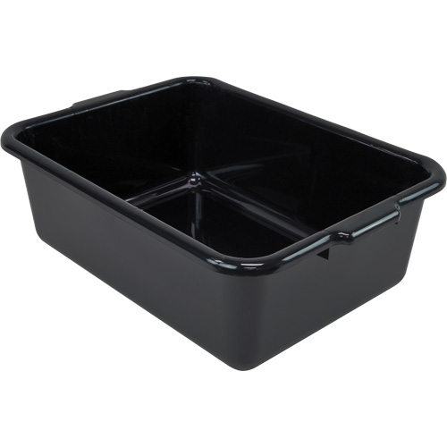 Bac d'entreposage tout usage &agrave; fond plat, 7" ha x 15" p x 21" lo, Plastique, Noir D. Morneault & Fils