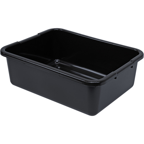 Bac d'entreposage tout usage &agrave; fond rainur&eacute;, 7" ha x 15" p x 21" lo, Plastique, Noir D. Morneault & Fils