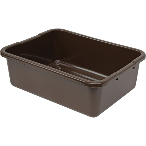 All-Purpose Ribbed-Bottom Storage Tub, 7" H x 15" D x 21" L, Plastic, Brown D. Morneault & Fils