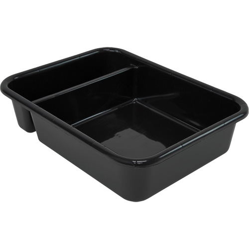 All-Purpose Compartmentalized Storage Tub, 7" H x 15" D x 20" L, Plastic, Black D. Morneault & Fils