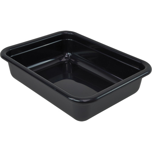 Bac d'entreposage tout usage &agrave; fond plat, 5" ha x 17" p x 22" lo, Plastique, Noir D. Morneault & Fils