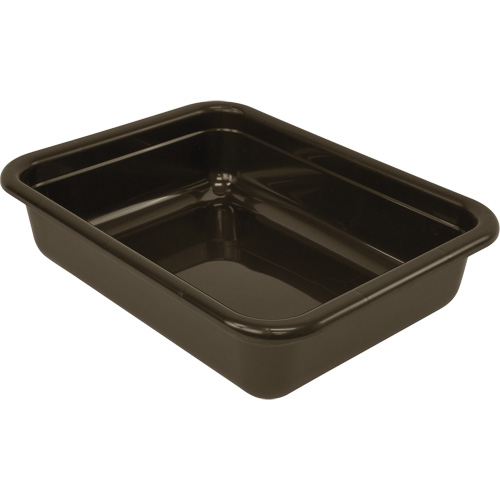 All-Purpose Flat-Bottom Storage Tub, 5" H x 17" D x 22" L, Plastic, Brown D. Morneault & Fils