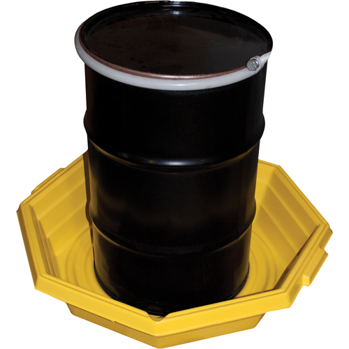 Drums-up Trays, 37.5" L x 37.5" W x 7.5" H, 20 US gal. Spill Capacity D. Morneault & Fils