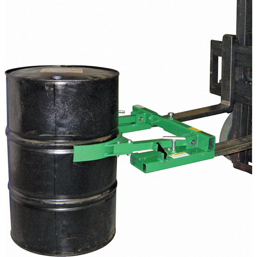 Manipulateur de baril m&eacute;canique Auto-Grip actionn&eacute; par gravit&eacute;, Pour 30 - 85 gal. US (25 - 70 gal. imp.) D. Morneault & Fils
