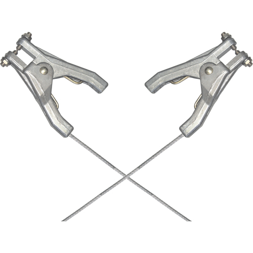 Heavy-Duty Bonding & Grounding Wire Assemblies - Two Hand Clamp Connectors D. Morneault & Fils