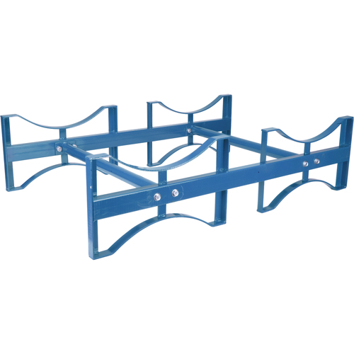 Drum Stacking Rack, 2 Drums, 1600 lbs. Capacity, 45-1/2" W x 30" D x 12-1/2" H D. Morneault & Fils