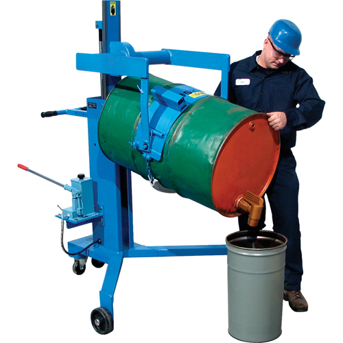 Basculeur - palettiseurs pour barils, 55 gal. US (45 gal. imp.) D. Morneault & Fils