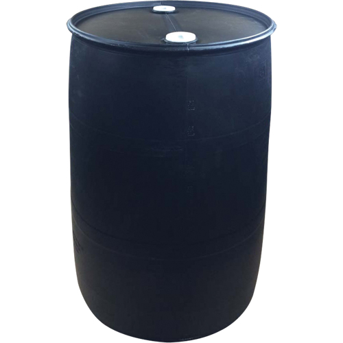 Polyethylene Drums, 55 US gal (45 imp. gal.), Closed Top, Black D. Morneault & Fils