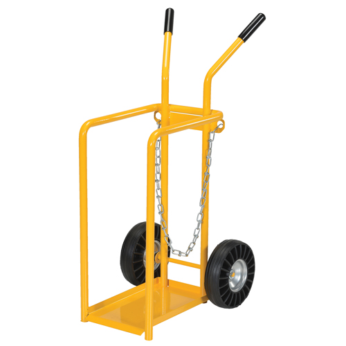 Chariot pour bouteille de gaz, Roues Caoutchouc moul&eacute;, Base de 9-13/16" la x 16" lo, 150 lb D. Morneault & Fils