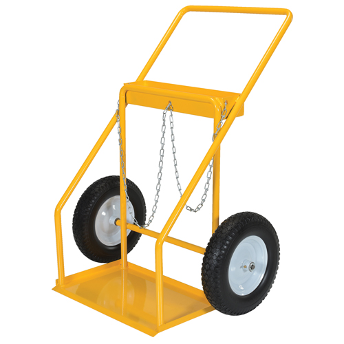Chariot pour bouteille de gaz, Roues Caoutchouc, Base de 22" la x 14-1/8" lo, 250 lb D. Morneault & Fils