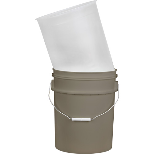 Doublure pour seau en plastique, 11-1/4" dia. x 14" h, 5 gal. US (4,16 gal. imp.) capacit&eacute; D. Morneault & Fils