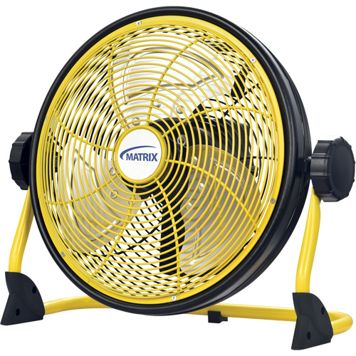 Ventilateur d'int&eacute;rieur/ext&eacute;rieur rechargeable avec port USB, Commercial, Variable vitesses, Diam&egrave;tre de 12" D. Morneault & Fils