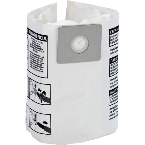 Sacs filtrants pour d&eacute;bris secs jetables, 4 gal. US D. Morneault & Fils