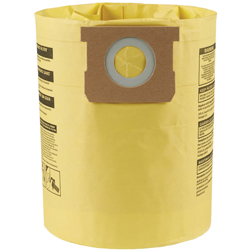 Sacs filtrants pour d&eacute;bris secs jetables &agrave; haute efficacit&eacute; de type H, 5 - 8 gal. US D. Morneault & Fils