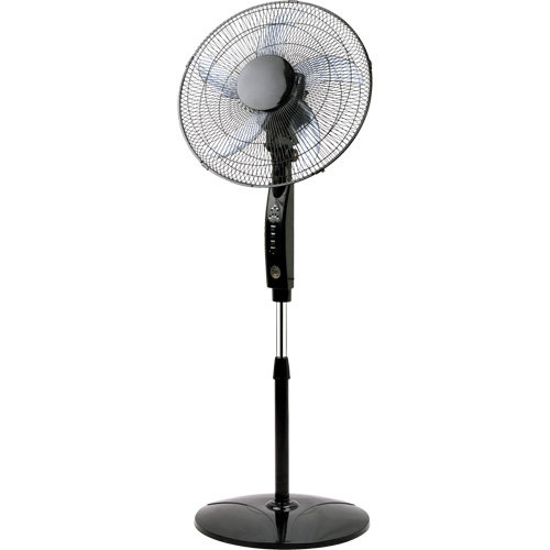 Ventilateur oscillant sur pied avec t&eacute;l&eacute;commande, Commercial, 3 Vitesses, Diam&egrave;tre de 16" D. Morneault & Fils
