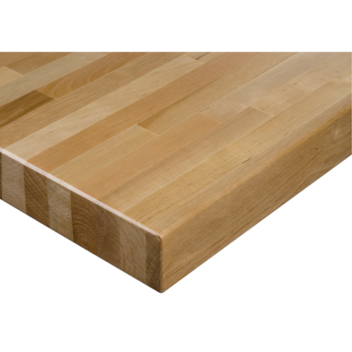 Laminated Hardwood Workbench Top, 120" W x 24" D, Square Edge, 1-3/4" Thick D. Morneault & Fils